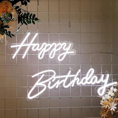 China Other Diy Vintage Custom Advertising Sign Led Happy Birthday Party Neon Sign Custom Letters for sale