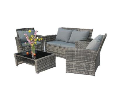 China Modern Outdoor 4 Piece Sofa Patio Furniture Sets Rattan Conversation Set Garden Sets for sale