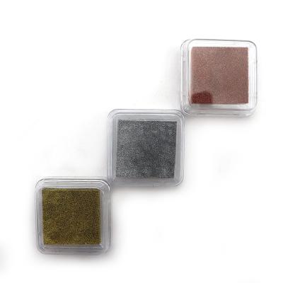 China Low price school gold silver metallic ink pad and silver cool color shimmer P022 for sale