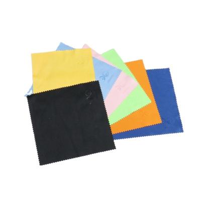 China Stock embossed printing glass cleaning cloth with logo embossed printing glass cleaning cloth embossed printing eyeglass cloth in bulk for sale