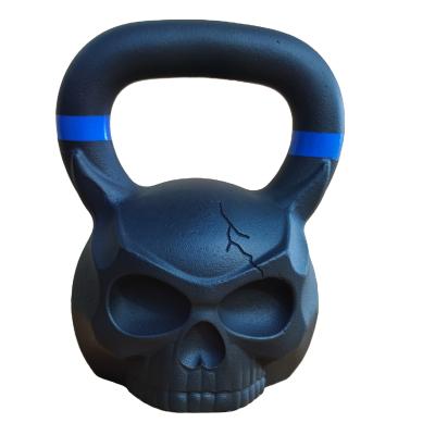 China Commercial Use Gym Weightlifting Shaped Skul Cast Iron Animal Kettlebell for sale