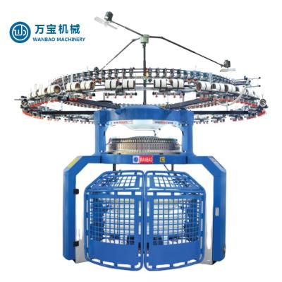 China WANBAO Automatic Double Interlock Rib High Production Cotton T ShirtCircular Weft Knitting Machine for sale