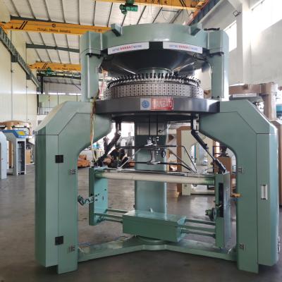 China Custom OutputTextile Machinery Weft Double Jersey Knitting Machine High Standard WANBAO Tubular Frame for sale