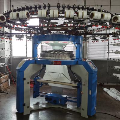 China WANBAO Double Jersey Circular Knitting Machine Pilotelli Jaycard Electronic Fabric Weft Machine for sale