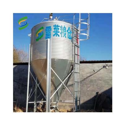 China Small Size Storage Silos Feed Silos Galvanized Bottom Hopper Chicken Feed Storage Bins for sale