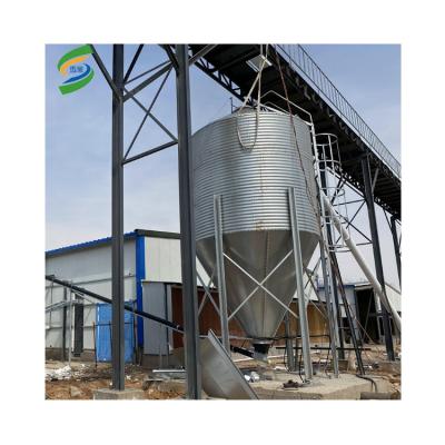 China Hot Selling Storage Silos Chicken Farming Bulk Feed Hopper Bottom Feed Steel Silos For Poultry Farm for sale