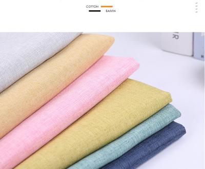 China Manufacturing Plant Fine linen 300D cationic polyester linen like linen type cloth for sale