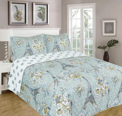 China Queen Size Home Pattern Printed Bed Quilted Bed Cover Designer Comforter Set Queen for sale