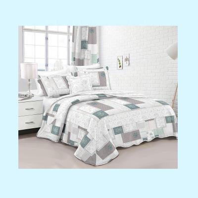 China Wholesale Lightweight Blackout Bedding Set Cheap Comforter 4pc Printed Bedroom Window Curtain Quilting Fabrics for sale