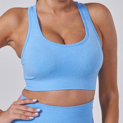 China Breathable Seamless Border Yoga Clothes Amazon Yoga Clothing Shockproof Back Women Beautiful Multicolor for sale