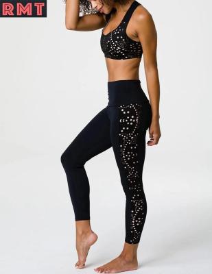 China Wholesale Antibacterial High Stretch Fitness Yoga Wear Women Foil Print Leggings Women Workout Yoga Pants for sale