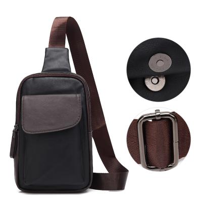 China PU New Arrival Chest Pack Men's PU Leather Chest Bag for sale