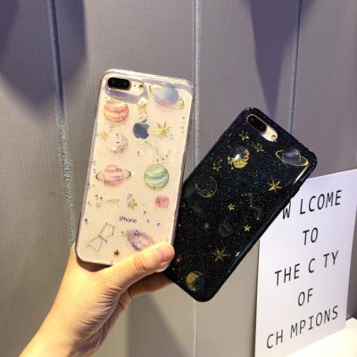 China Fanshion imd phone case suitable for Apple xr 11 clear quicksand glitter epoxy phone case starry sky iPhonex phone case for sale