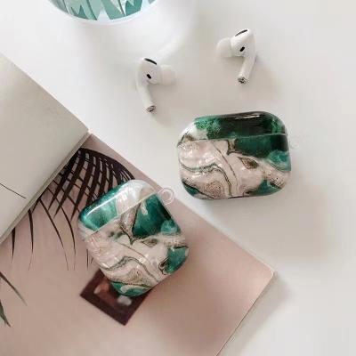 China For Earphone Green Marble Pattern Earphone Shell Fits Apple 2/3 Generation Earphone Shell for sale