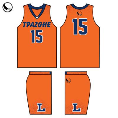 China Team Custom Basketball Jersey Uniform Antibacterial Design for sale