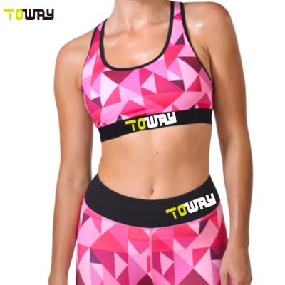 China Custom Wholesale Antibacterial Sports Bra And Leggings for sale