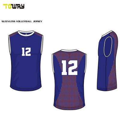 China latest 100% polyester volleyball team sleeveless tank top design for sale