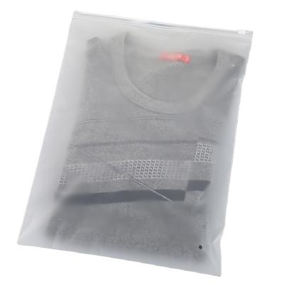 China Wholesale Recyclable Biodegradable Frosted Zip Lock Matte Transparent Waterproof Zipper Bag Plastic Bag For Clothing for sale