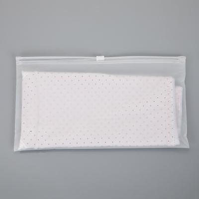 China Recyclable custom biodegradable frosted plastic zipper zipper matte transparent OEM clear zipper bag waterproof plastic bag for clothing for sale