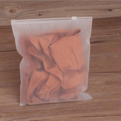 China Transparent And Frosted Recyclable OEM With Warning Words Waterproof Bag Zipper Plastic Packaging Bags for sale