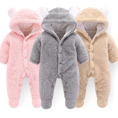 China 2021 Thermal Infant Toddler Clothing Cute Baby Rompers Pajamas Pajamas Winter Fleece For Baby for sale