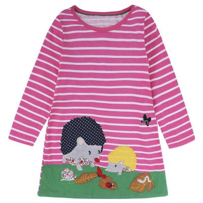 China Breathable Factory Customized Cotton Floating Knitted Babies Dress Designs Birthday Dresses for sale