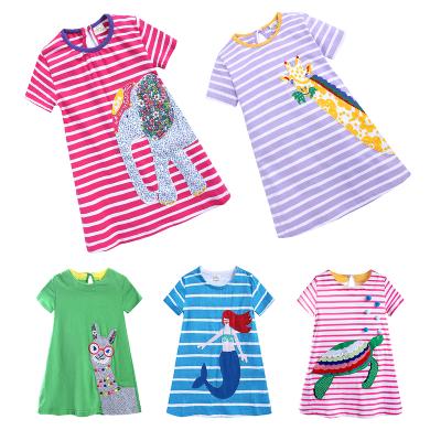 China Wholesale Factory Price Summer Cotton Breathable Kids Girls Dress For Baby Dressy Gowns for sale