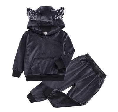 China Popular Smart Casual Wholesale OEM Warm Long Sleeve Hoodie Kids Winter Clothing Sets for sale