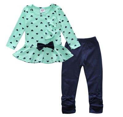 China 2021 New Designs Factory Direct Sales Anti-wrinkle Children Girls Clothes Long Sleeve Kid Clothes Sets for sale