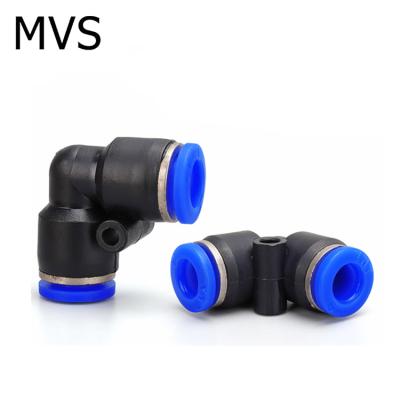 China Cheapest Hotels PL Pneumatic One Touch Fitting Push In Elbow Plastic Pneumatic Hose Fitting Quick Connector en venta