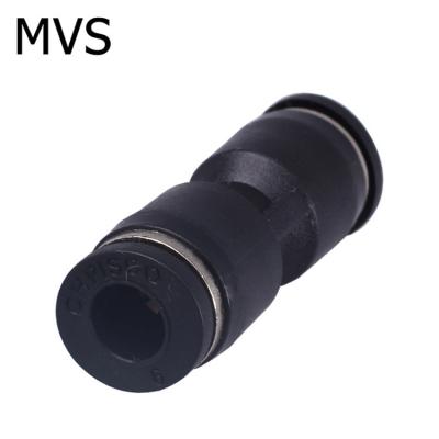 China Connect Hoses One Touch Push In Hose Air Plastic Pneumatic Straight Fitting Unions Black Tube Quick Connector en venta