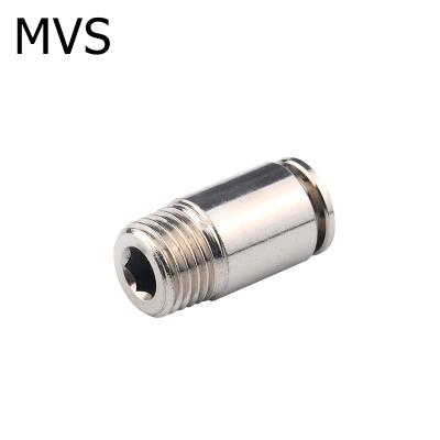 China Connect Pipes 360 Degree Free Rotation Threaded Hexagon Socket Quick Pass Through Connector Fitting en venta