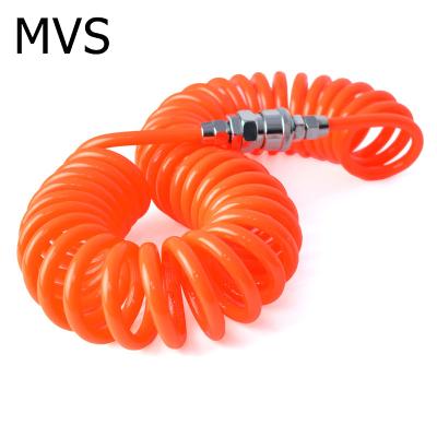 中国 Plastic Sheet 3M Length MVS 6*4mm Airline Hose Pneumatic Tube Spiral Cable For PU Pipe Tubing 販売のため