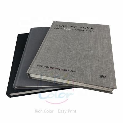 China Eco-friendly Fabric Cloth Cover Casebound Hardcover Book Printing Canvas Factory for sale