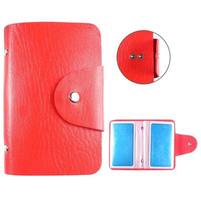 China Professional Red 20Slots Nail Art Stamp Plate Nail Art Organizer Stamping Dishes Holder Storage Bag Durable PU Leather Cases Stamp Bag for sale