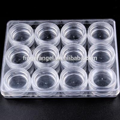 China Easy Apply Good Quality Nail Art Acrylic Round Storage Tool Box for sale