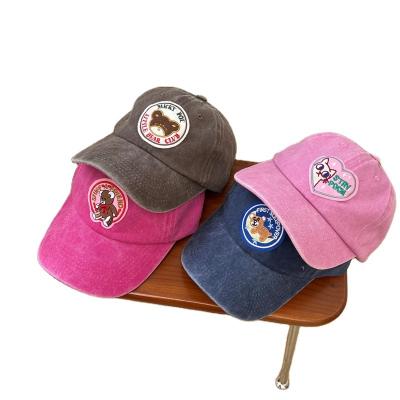 China High Quality Premium Cat Leather Patch Old Soft Baseball Cap Cute Cartoon Mens Womens Wholesale 6 Panel Love Pink COMMON Trucker Hat for sale