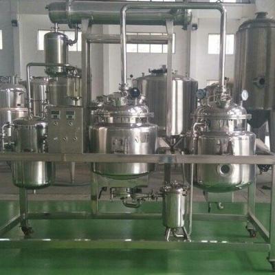 China Factory price small 50-100L vacuum liquid evaporation extracting concentration unit for alcohol and natural product for sale