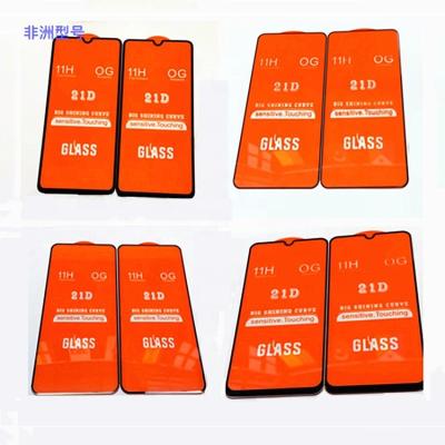 China Mobile Phone Full Glue 6D 9D Tempered Glass Screen Silk Printing Protector For Tecno 21D Glass For Tecno P2 Full Cover Tempered Glass for sale