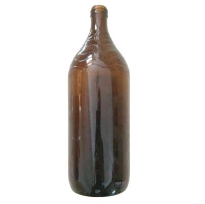 China 40oz Beverage Screw Top Amber Kombucha Bottles With Wavy Neck for sale