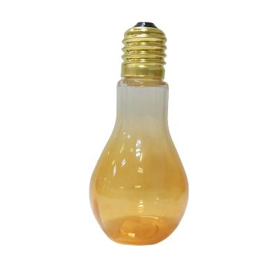 China Beverage 200ml clear light bulb shaped glass juice beverage container bottle for sale