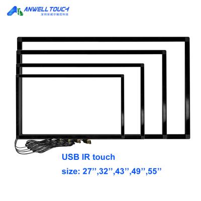 China Serial Or USB Open Frame Infrared Touch Screen Overlay 43