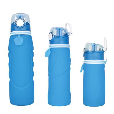 China Viable Hot Selling New Design Travel Sports Drink Collapsible Collapsible Silicone Drinking Water Bottle for sale