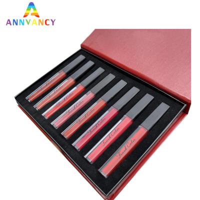 China High Saturation Waterproof Lip Gloss Set Non-stick Waterproof Lip Gloss Waterproof Lip Gloss Liquid Lipstick Makeup Cup Lipstick Set Gift Box Lipstick Set for sale