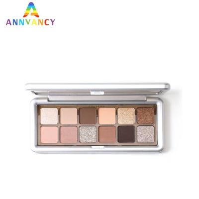 China New Product All-Vegan Waterproof Smooth Eyeshadow 12 Color Eyeshadow Palette Customized Eyeshadow Palette for sale