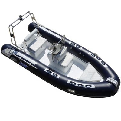 China CE Inflatable RIB Boat 14.1ft 420 RIB Boat Fiberglass Hypalon Sport RIB Inflatable Boat Family Entertainment/Fishing For Sale for sale