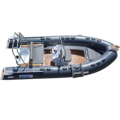 China Entertainment CE RIB480 Boat Fiberglass Inflatable Fishing Hypalon RIB Boat Sport RIB Boat / Family Fishing for sale