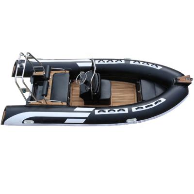 China CE RIB480 Entertainment Boat / Family Fishing Inflatable Fiberglass Fishing Hypalon RIB Boat for sale