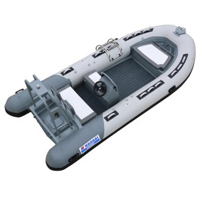 China CE 4.7m aluminum foil inflatable fishing rowing boat with motor for sale for sale