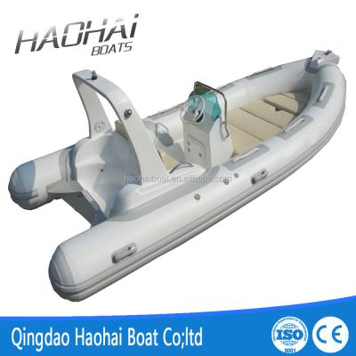 China 1.2mm PVC or hypalon RIB520C 5.2m high pressure fiberglass material hull inflatable boat for sale for sale